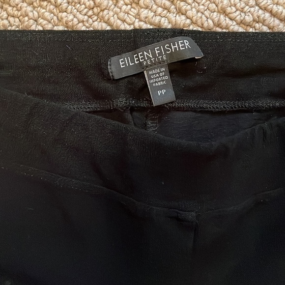 Eileen Fisher Black Cropped Pants, PP. - Picture 2 of 4